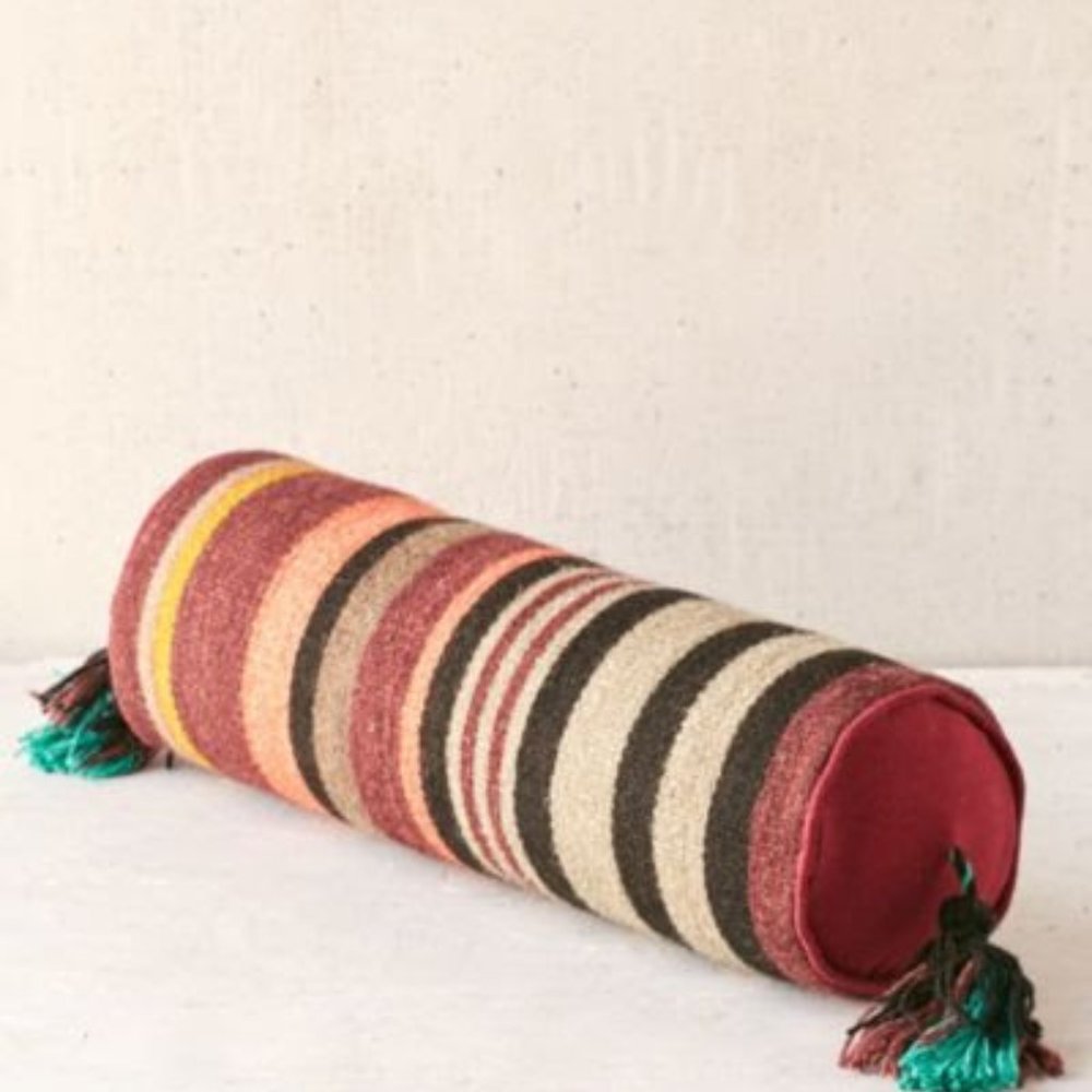 Boho Bolster Throw Pillow